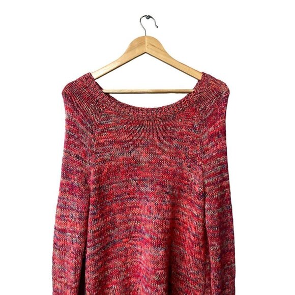 Abercrombie & Fitch Sweater Women XS/S Oversized Rainbow Knit Chunky Colorful - Picture 2 of 10